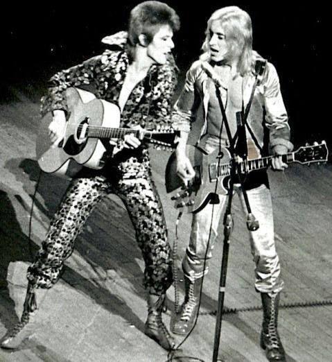 Mick Ronson was his right-hand man during this era, bringing the glam to every show.